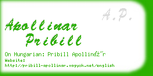 apollinar pribill business card